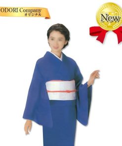 踊り 着物 舞踊 反物 一越無地染 青 当店限定商品